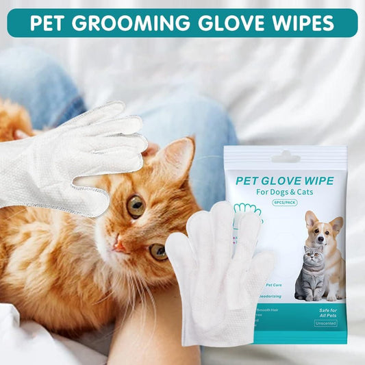 6Pcs Disposable  Pet Cleaning Gloves