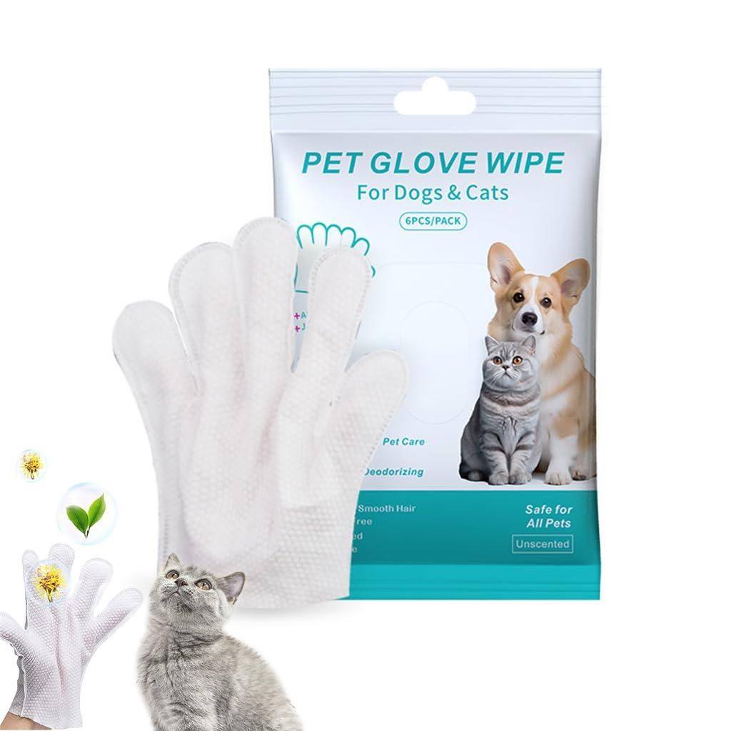 6Pcs Disposable  Pet Cleaning Gloves