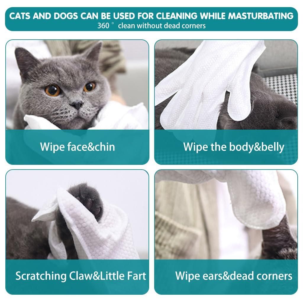 6Pcs Disposable  Pet Cleaning Gloves