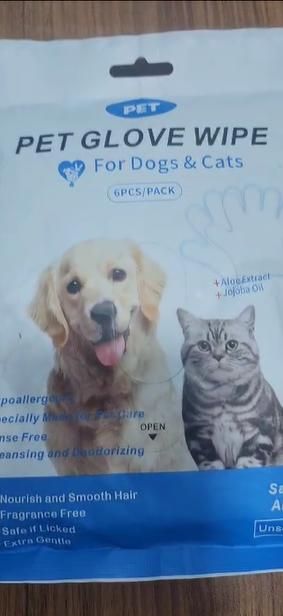 6Pcs Disposable  Pet Cleaning Gloves